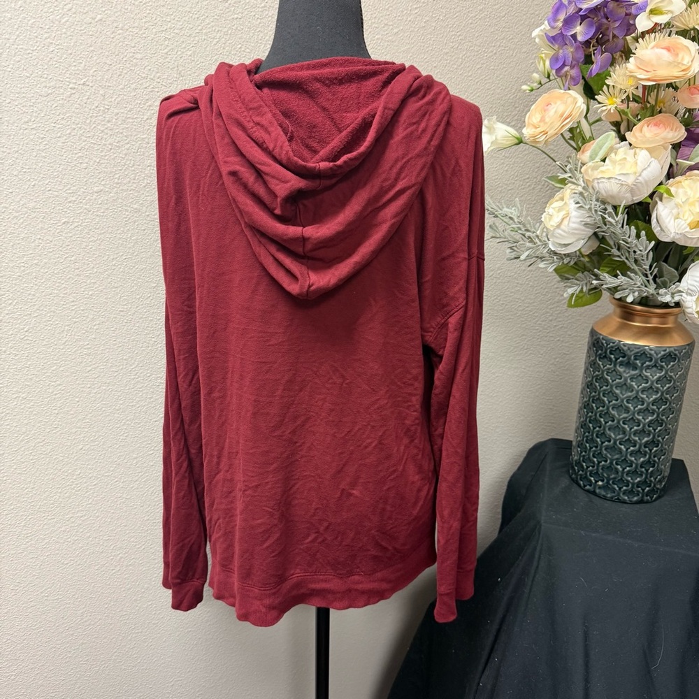 Magnolia Burgundy Lounge Set Hoodie & Jogger Pants XL Cozy Casual - Picture 7 of 16